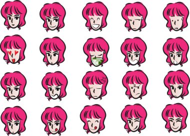 vektör çizim karikatür kız