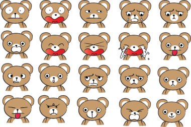 ayı set çizim vektör