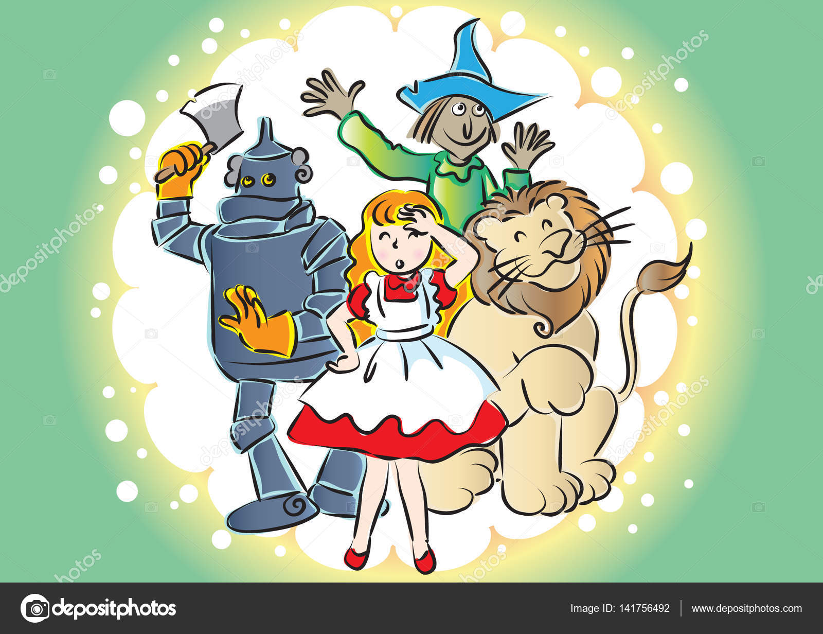 Mago de oz imágenes de stock de arte vectorial | Depositphotos