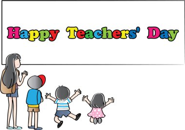 Mutlu öğretmenler günü kartı