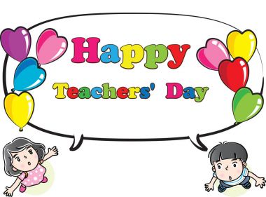 Mutlu öğretmenler günü kartı