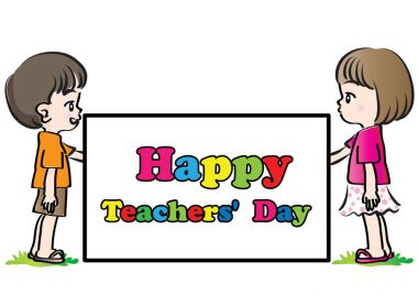 Mutlu öğretmenler günü kartı