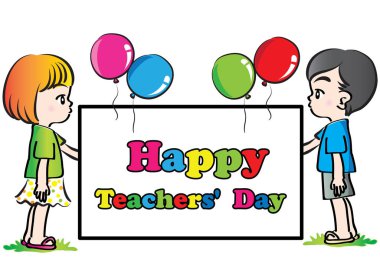 Mutlu öğretmenler günü kartı