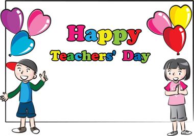 Mutlu öğretmenler günü kartı