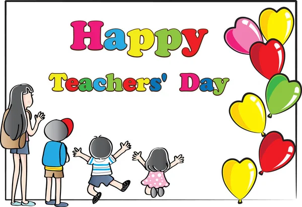 Mutlu öğretmenler günü kartı