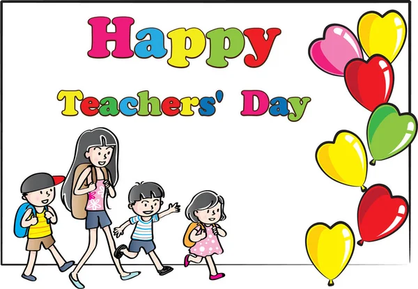 Mutlu öğretmenler günü kartı