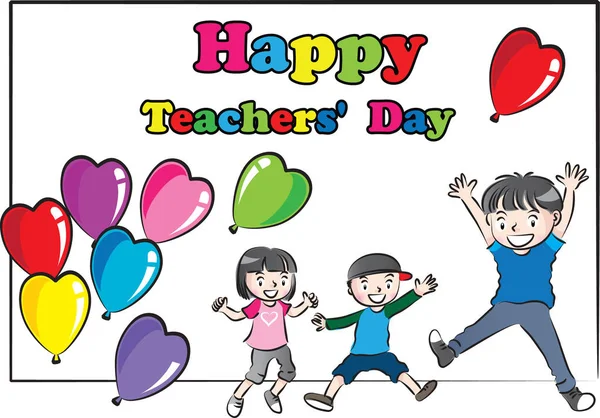 Mutlu öğretmenler günü kartı