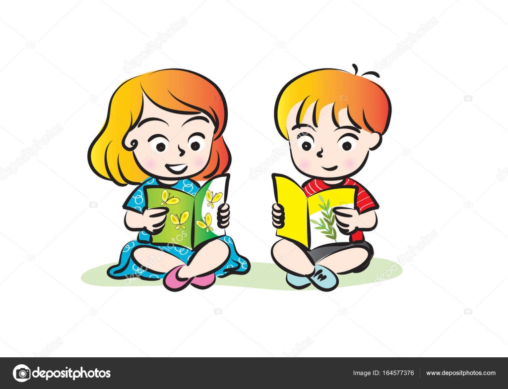 Dzieci W Szkole Czytania Grafika Wektorowa Wenpei 164577376