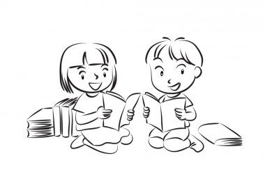 okul çocukları okuma