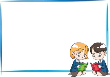 erkek ve kız vektör okuma