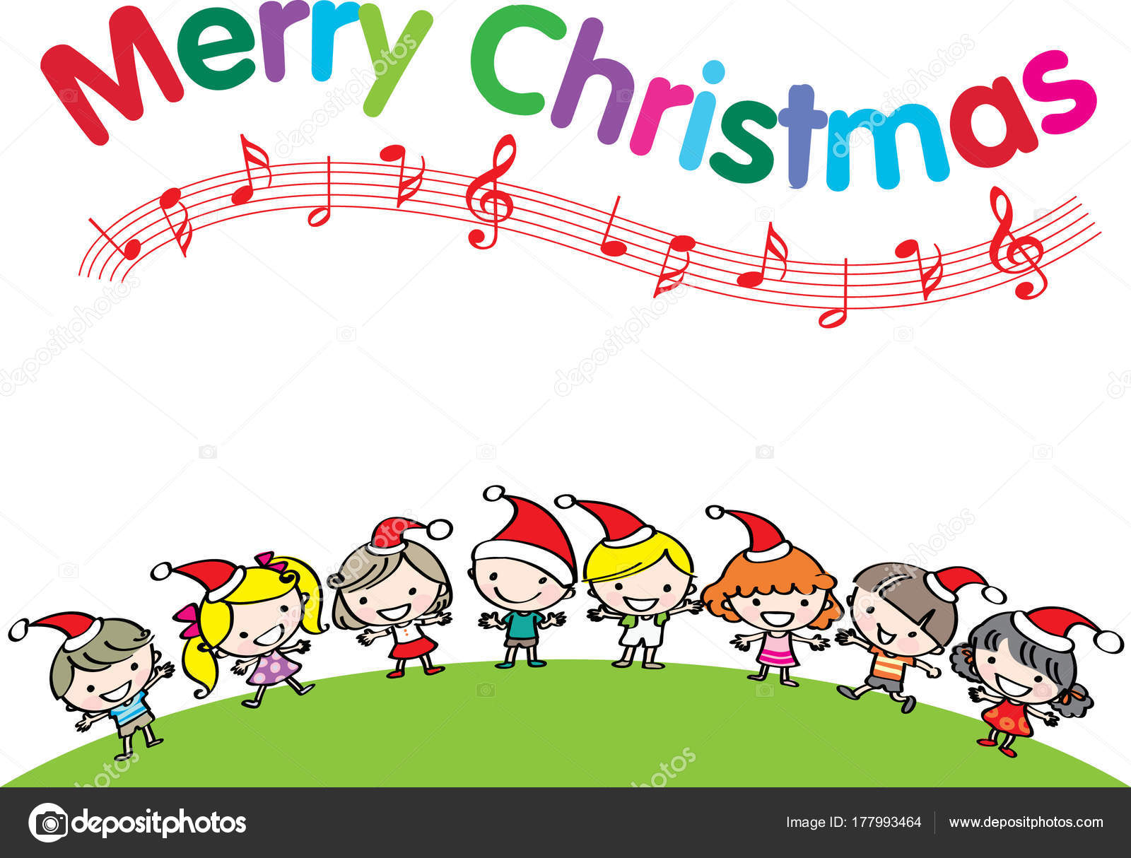 Merry Christmas And New Year Greeting Card. Cute Kids Dressed.. Royalty  Free Cliparts, Vectors, And Stock Illustration. Image 90438673.
