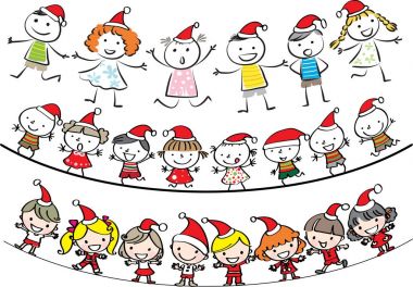 Neşeli Noel çocuklar vektör