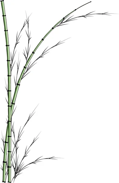 竹ツリー ベクトル描画 — ストックベクタ
