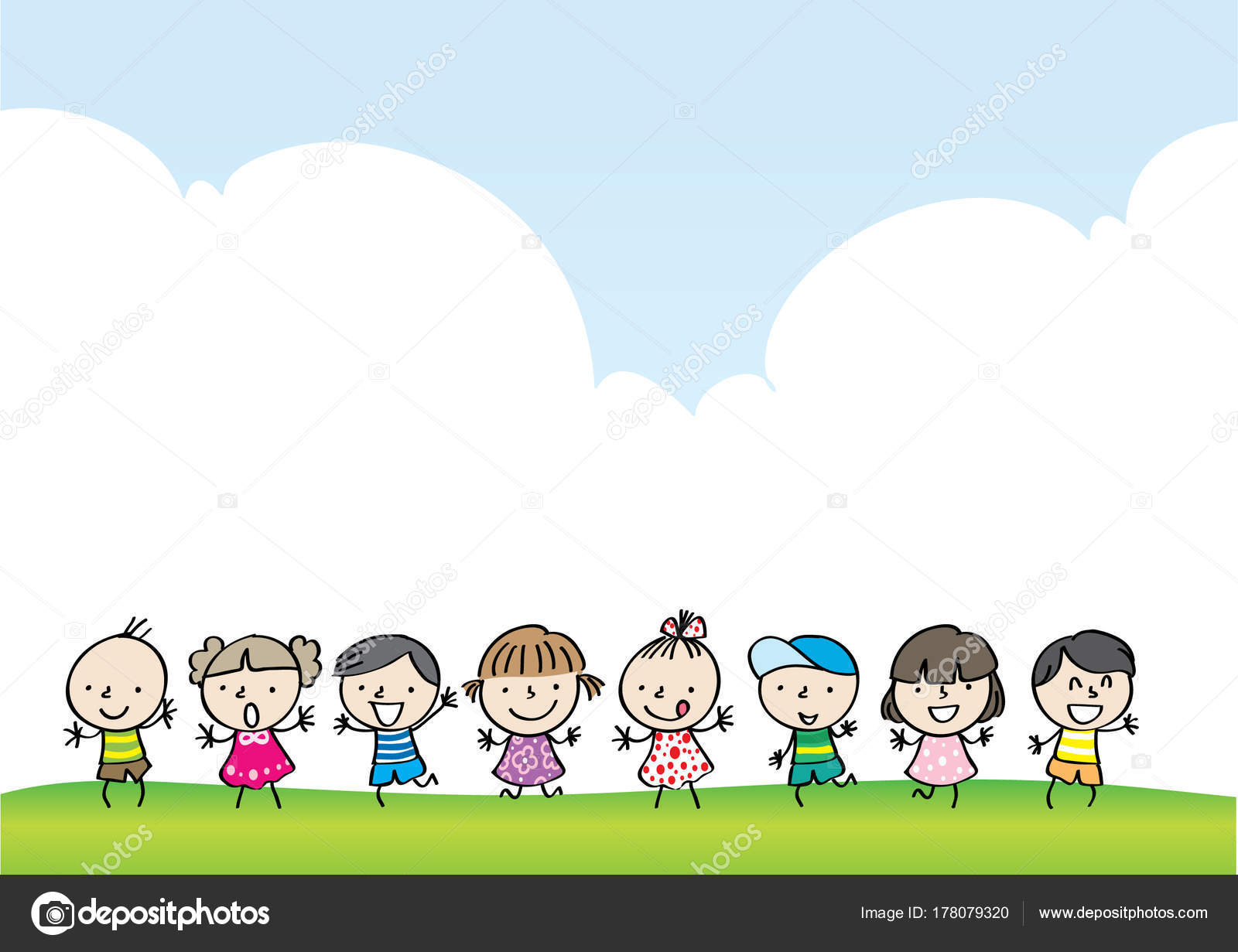 Cartoon Kids Design Background Stock Vector Image by ©wenpei #178079320