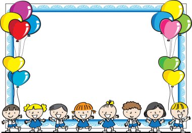 vektör tasarım arka plan çocuklarla çizgi film