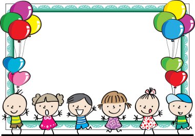 vektör tasarım arka plan çocuklarla çizgi film