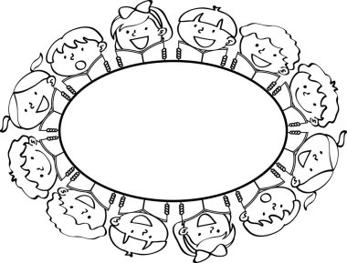 çizgi film çocuklar tasarım arka plan