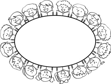 çizgi film çocuklar tasarım arka plan