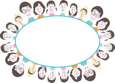 çizgi film aile arka plan vektör