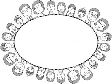 çizgi film aile arka plan vektör