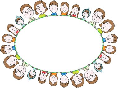 çizgi film aile arka plan vektör