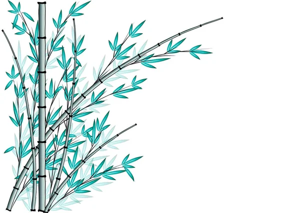 Dessin Vectoriel Bambou Fond — Image vectorielle