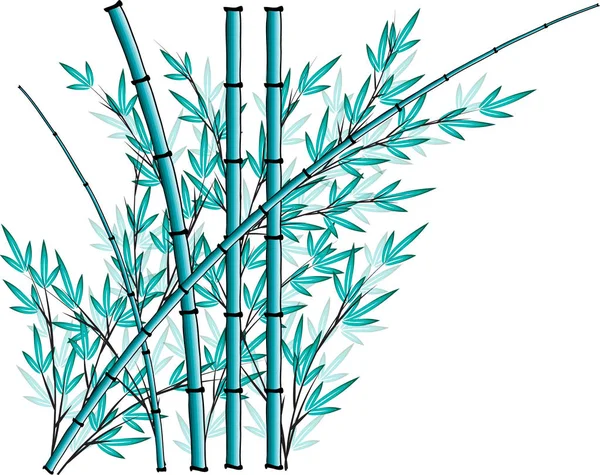Bambu Vektör Arka Plan Çizim — Stok Vektör