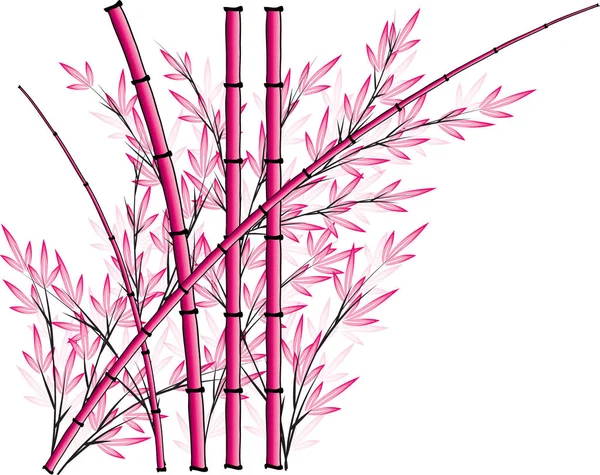Bamboo Vektorritning Bakgrunden Designikon — Stock vektor