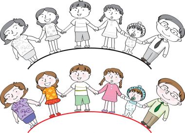 aile arka plan çizim vektör