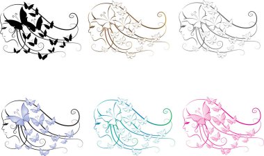 Güzellik moda vektör tasarım çizim