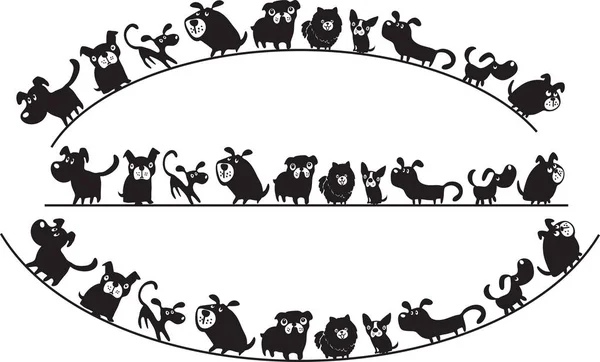 Köpekler tasarım çizim vektör