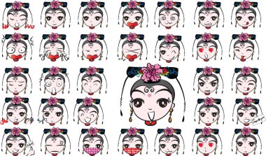 İfade paketi vektör çizim karikatür