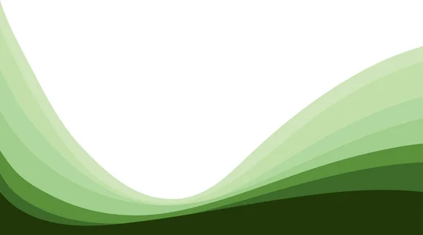 Zöld Hullám Háttér Design Art — Stock Vector