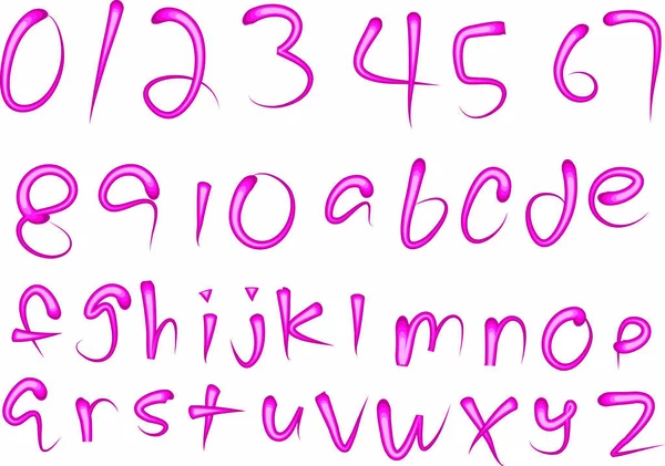 Numbers Fonts Letter Design — ストックベクタ