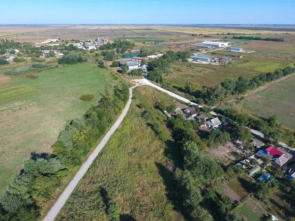 Küçük köyün Üstten Görünüm