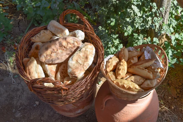 Cuisson Partir Pâte Sans Levain Gâteaux Pain — Photo