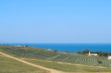 Kazak Köyü - bir müze Ataman manzaraya. köy ve tepe yükseklikleri deniz manzarası.