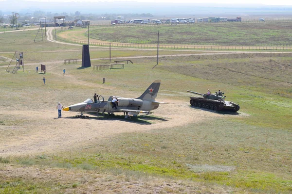 Ataman Russia Settembre 2015 Monumento Aereo Combattimento Vicino Villaggio Cosacco — Foto Stock