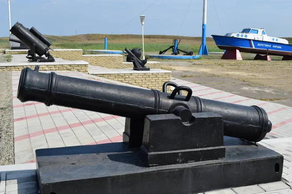 Pistola Negra Museo Aire Libre Armas Antiguas — Foto de Stock