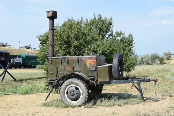 Відкритий Кухні Кошик Польовій Кухні Солдатів — стокове фото