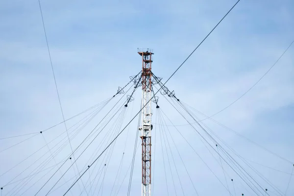 Aerial Plattformar För Sändning Radiovågor Intervallet Långvåg Medel För Kommunikation — Stockfoto