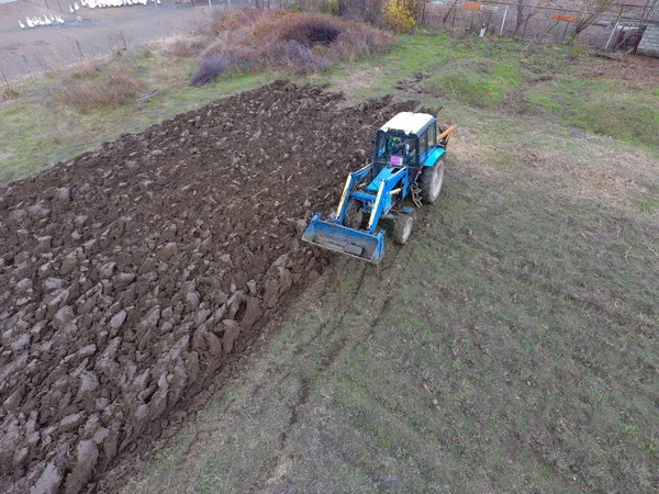 Trekker Ploegen Van Tuin Ploegen Van Bodem Tuin — Stockfoto