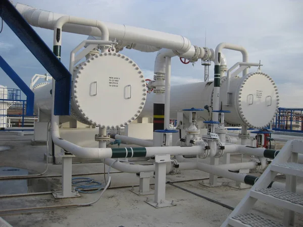 Heat Exchangers Refinery Equipment Oil Refining — Stock Photo, Image