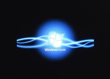 Rusya, Poltavskaya köyü - 13 Ağustos 2016: Logo Azure pencere. 10 windows logo görünümünü