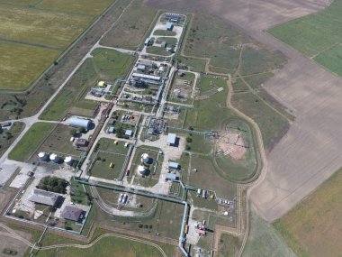 Ayırma sistemi, üstten görünüm. Aerophotographing istasyonu ayırma ve dehidrasyon.