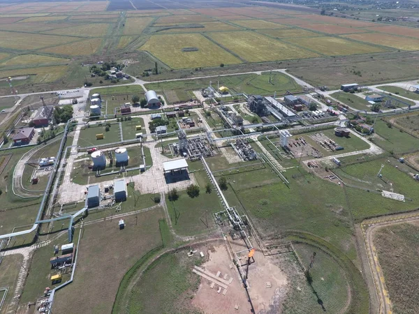 Het Systeem Van Scheiding Bovenaanzicht Aerophotographing Station Scheiding Uitdroging Van — Stockfoto