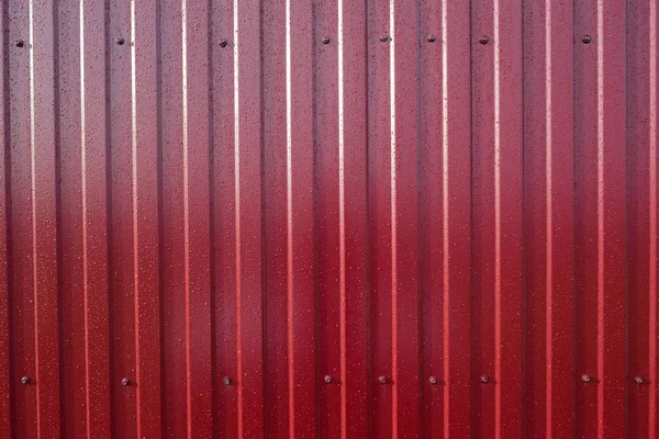 Padrão Diagonal Perfil Metálico Cercas Ferro Galvanizado Pintadas Por Uma — Fotografia de Stock