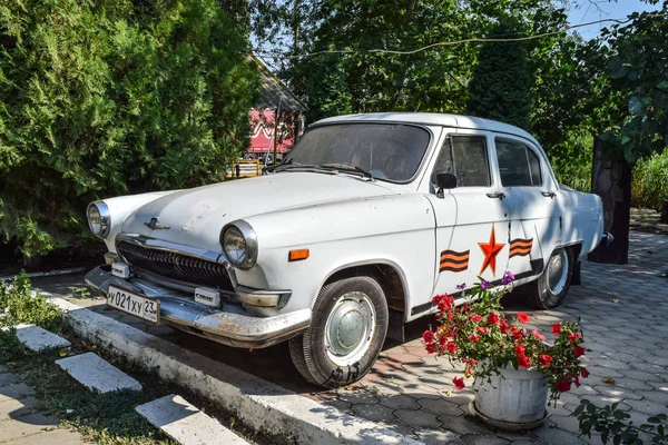 Poltavskaya Village Russia July 2015 Old Car Volga Restored Vintage — Stock Photo, Image