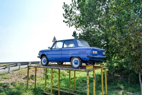 Poltavskaya Village Russia July 2015 Old Car Zaporozhets Restored Vintage — Stock Photo, Image