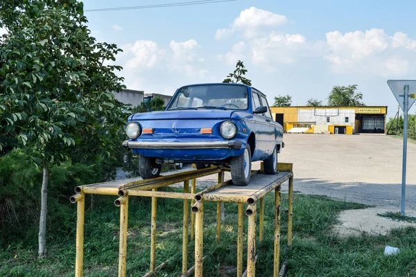 Poltavskaya Village Russia July 2015 Old Car Zaporozhets Restored Vintage — Stock Photo, Image